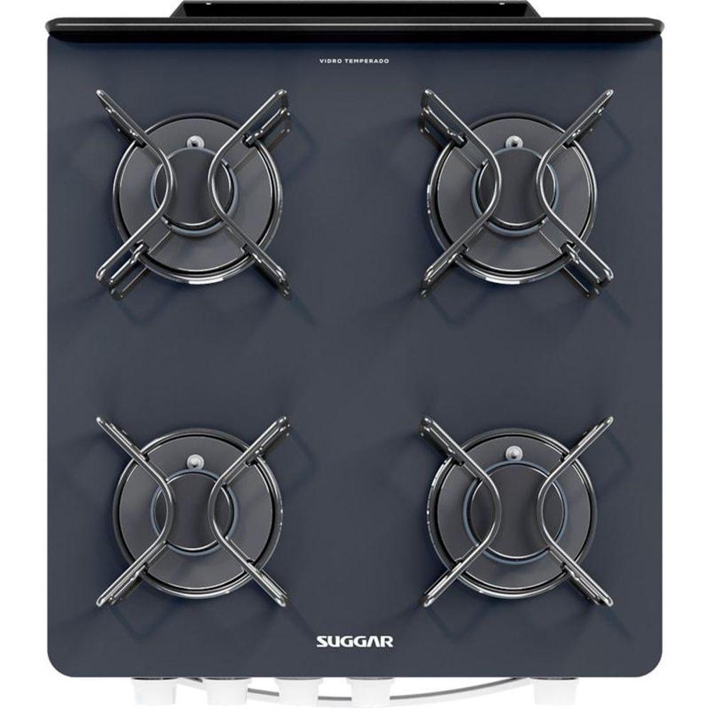 Fogão De Piso Neo Cook Mesa De Vidro 4 Queimadores Suggar Bivolt - 3