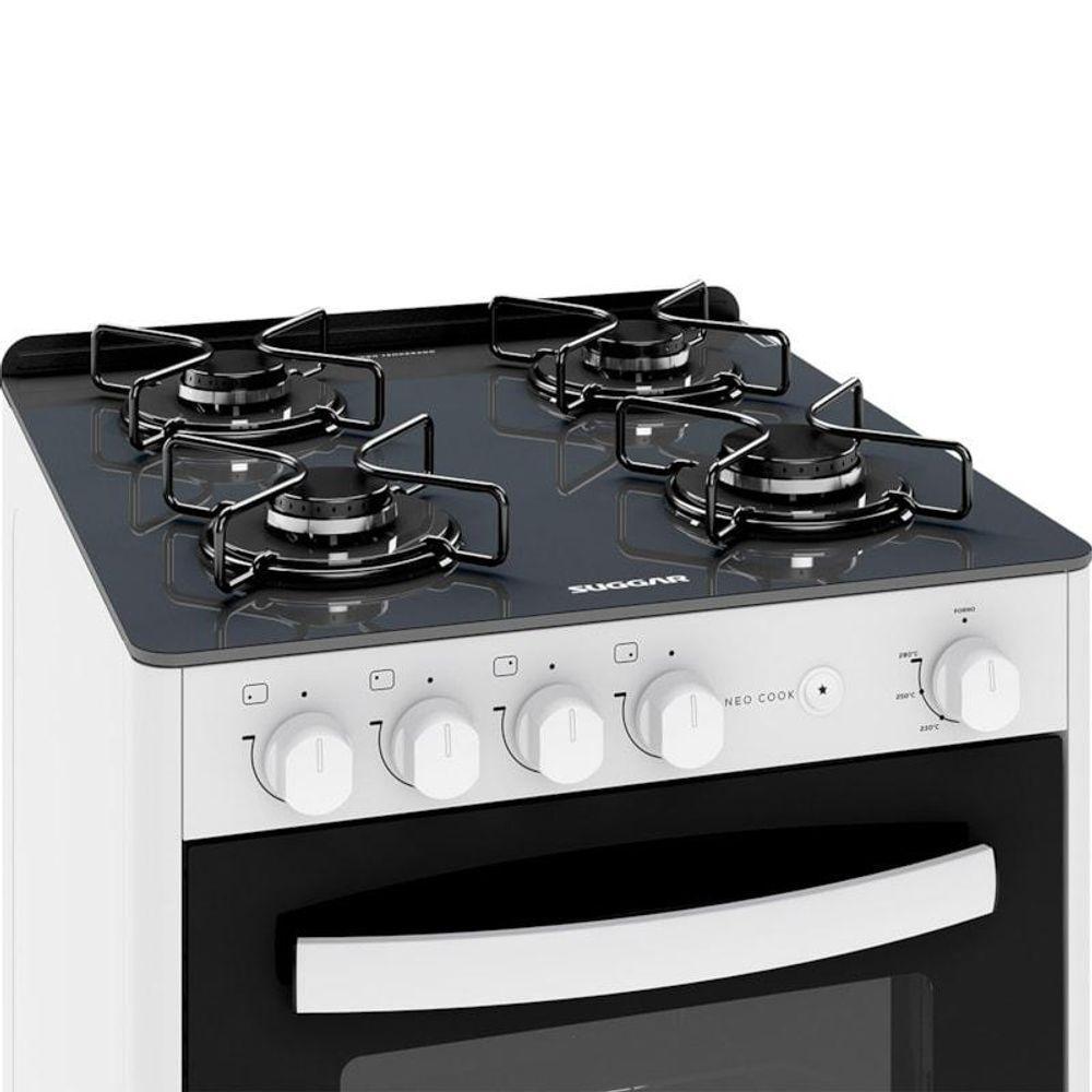 Fogão De Piso Neo Cook Mesa De Vidro 4 Queimadores Suggar Bivolt - 4