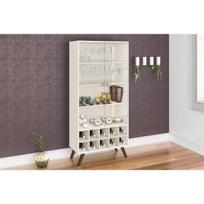 Cristaleira De Cozinha Rt 3150 C- 2 Portas De Vidro 80cm Off White - Movelbento