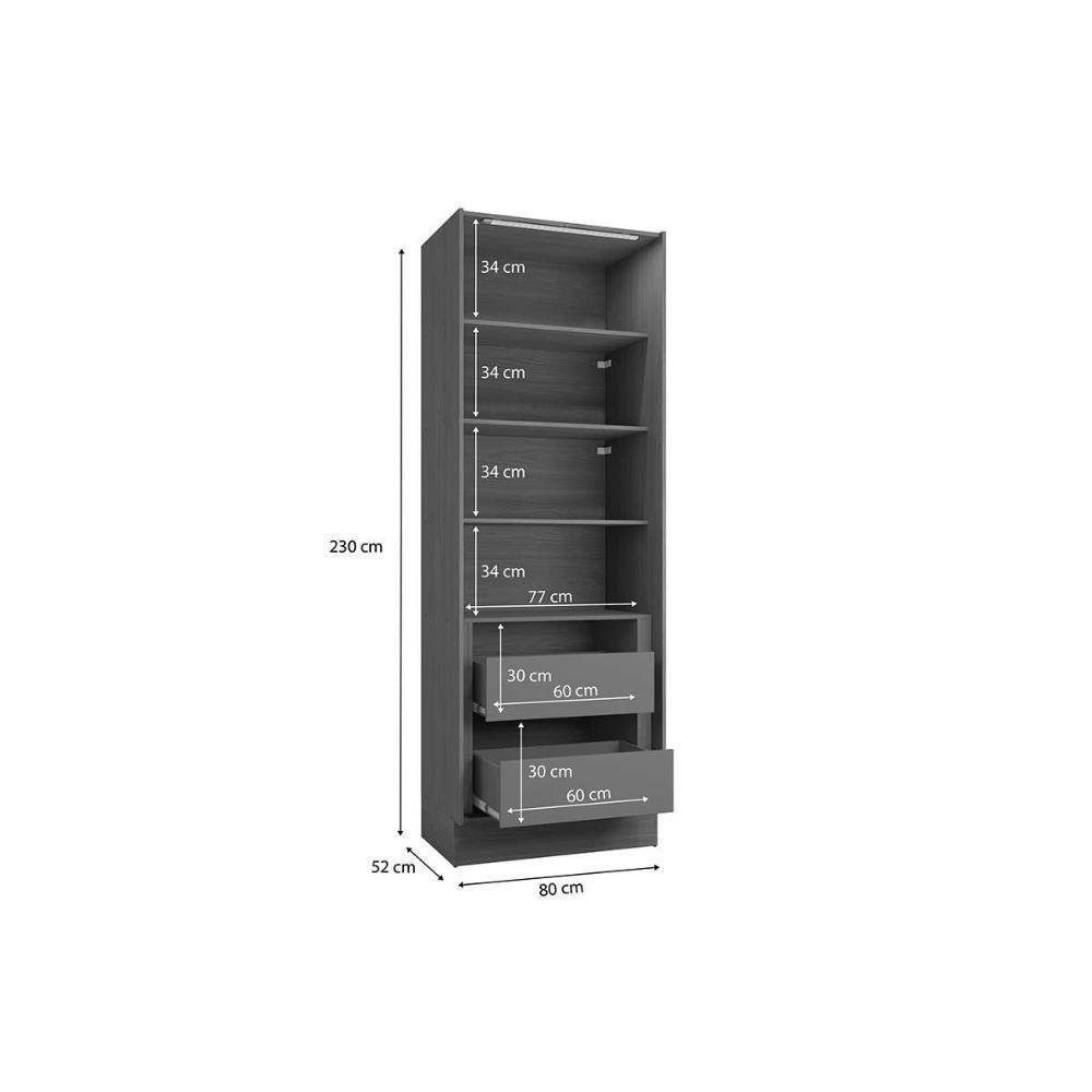 Cristaleira De Cozinha Vibra T631 C- 2 Portas C- Vidro E 2 Gavetas 80cm Canela-verde Pistache - Kappesberg - 2