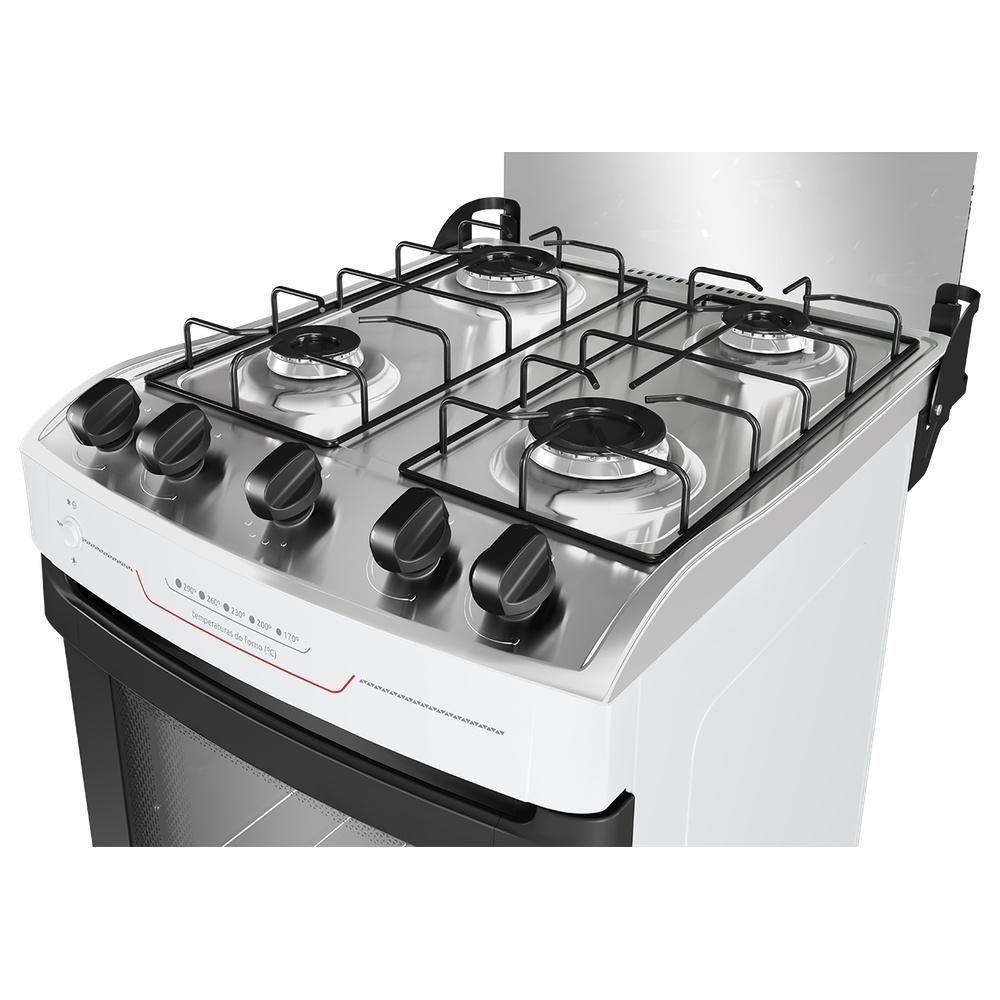 Fogão Mueller 4 Bocas Com Mesa Inox E Acendimento Automático Total Branco Mfi4bf Bivolt - 4