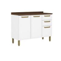 Gabinete De Cozinha Modulado C- Tampo Bella C- 3 Portas E 2 Gavetas 120cm Branco - Bertolini - 1