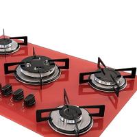 Fogão De Mesa Cooktop 5 Bocas Vidro Vermelho à Gás Suggar Fg5305vm Bivolt - 7