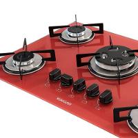 Fogão De Mesa Cooktop 5 Bocas Vidro Vermelho à Gás Suggar Fg5305vm Bivolt - 8