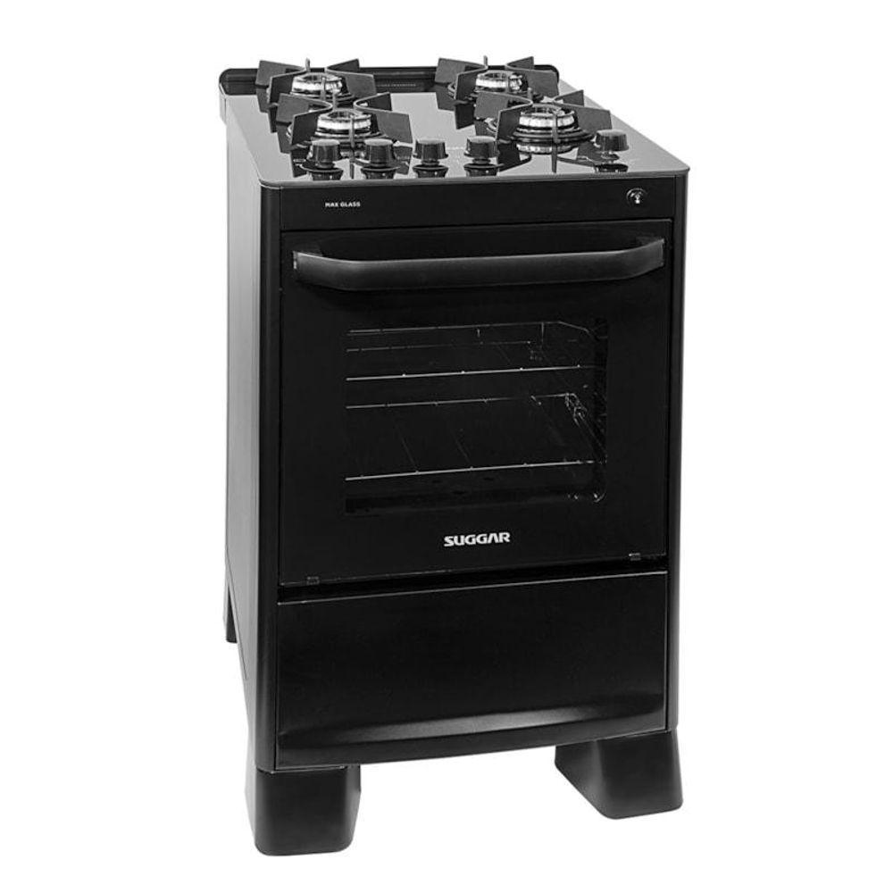 Fogão Max Glass 4 Queimadores Preto FGVMG410PT Bivolt - 4