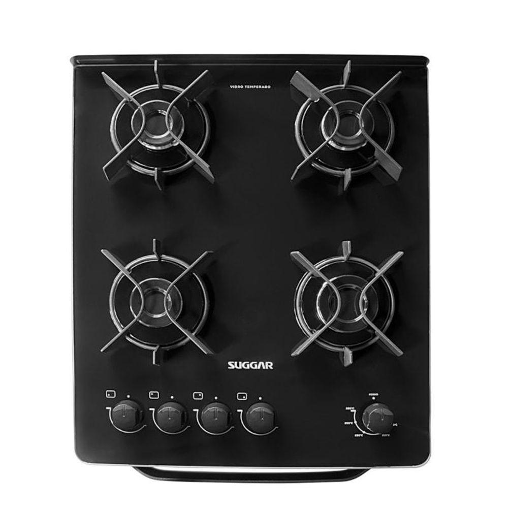 Fogão Max Glass 4 Queimadores Preto FGVMG410PT Bivolt - 5