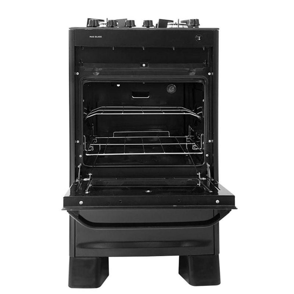 Fogão Max Glass 4 Queimadores Preto FGVMG410PT Bivolt - 6