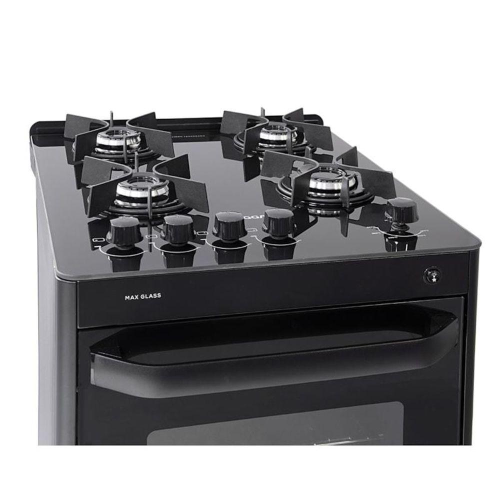 Fogão Max Glass 4 Queimadores Preto FGVMG410PT Bivolt - 7