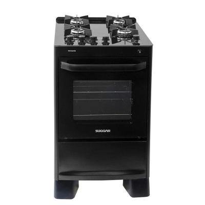 Fogão Max Glass 4 Queimadores Preto FGVMG410PT Bivolt