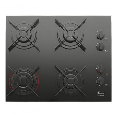 Fogão Cooktop Fischer 4 Queimadores Fit Line Gás Mesa Vidro 26342-57175 Preto Bivolt