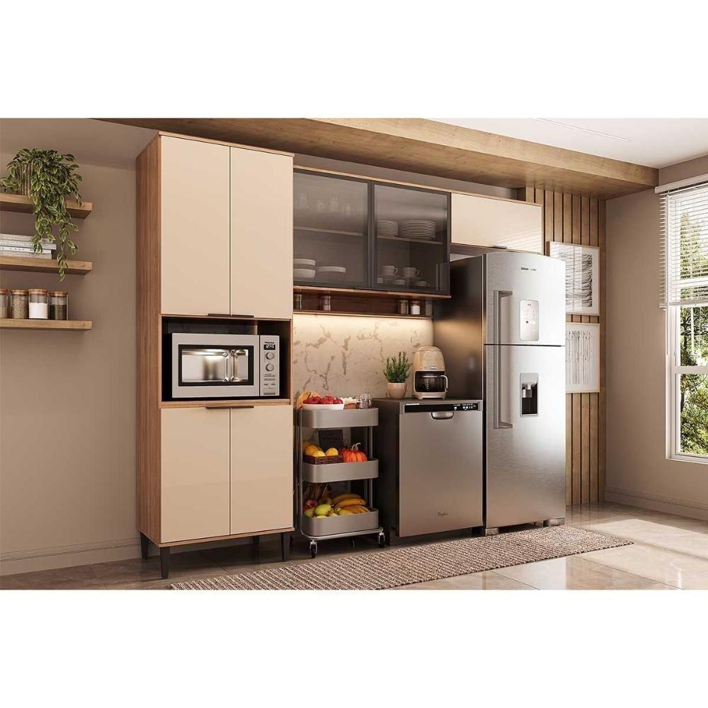 Cozinha Modulada Completa Alpha 3 Peças (2aéreos+1paneleiro) C3p35 Freijo-off White - Carraro - 1