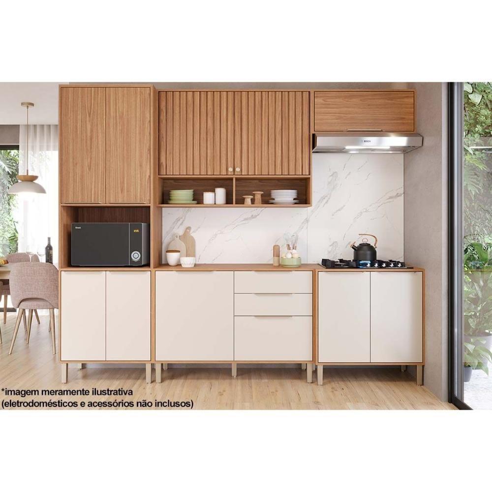 Cozinha Modulada Mgm Divina 5 Peças (2aéreos+2balcões+1paneleiro) Cz002 Freijo-off White-mgm - 1