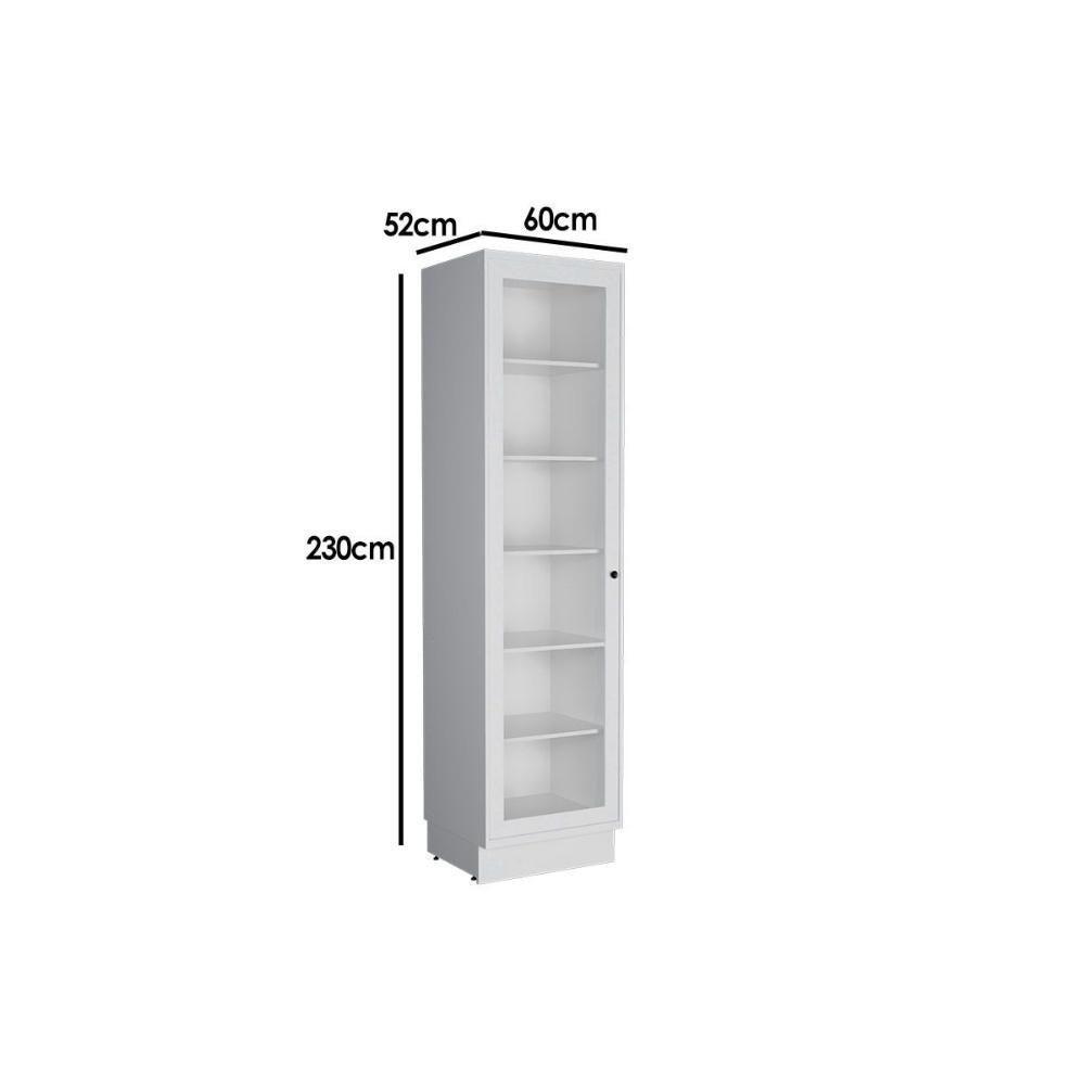 Cristaleira De Cozinha évora Ph 3126 C- 1 Porta C- Vidro 60cm Branco - Herval - 4