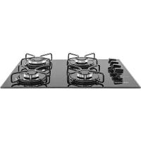 Fogão De Mesa Cooktop 4 Bocas Vidro Preto à Gás Fg4004avp Bivolt