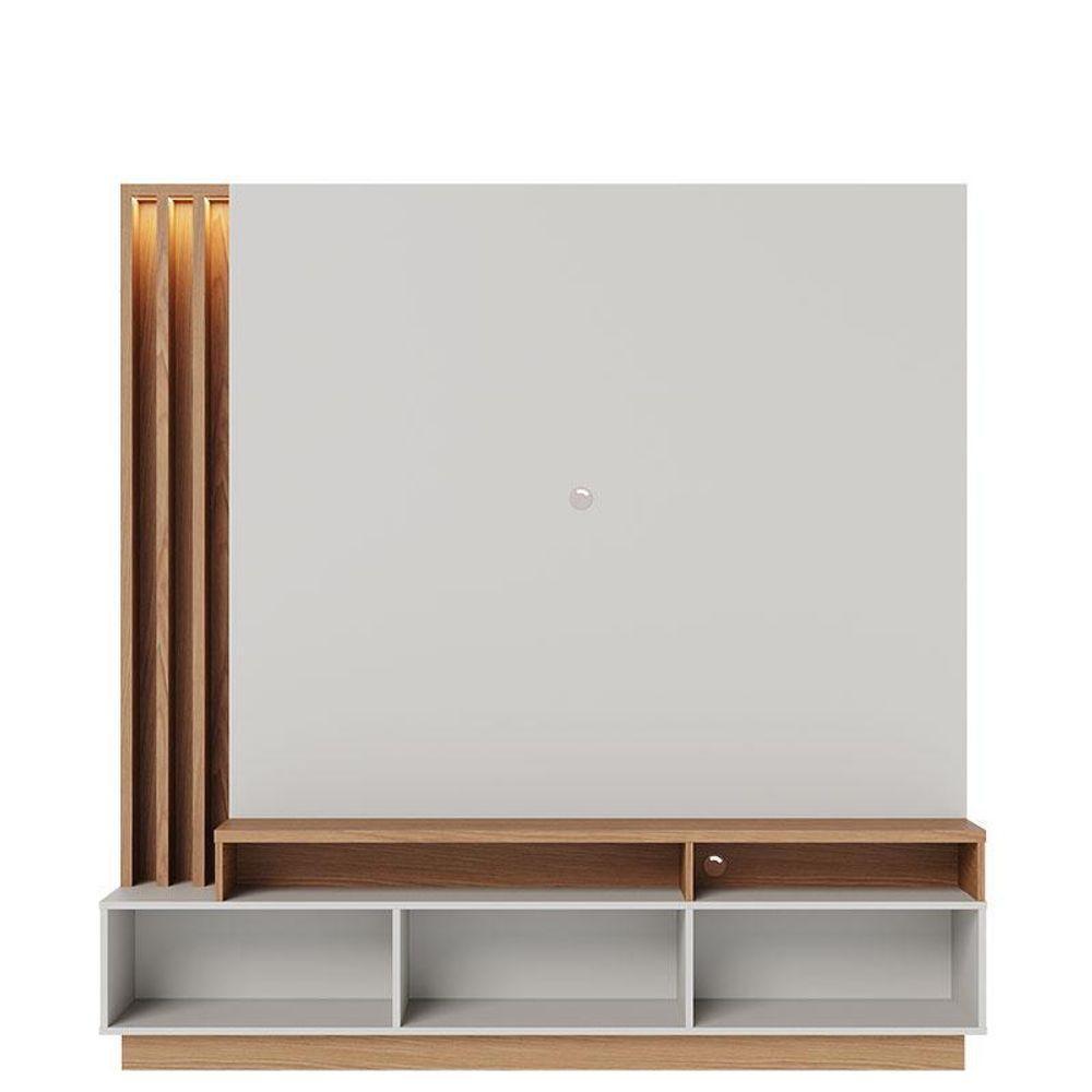 Estante Home Theater Humaitá Off White Matte Freijó Com Mesa De Centro Jeri Freijó Off White - Colibri - 3