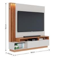 Estante Home Theater Humaitá Off White Matte Freijó Com Mesa De Centro Jeri Freijó Off White - Colibri - 7