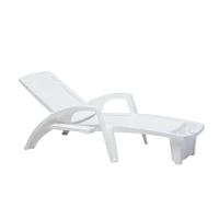 Espreguiçadeira Sole Reclinável Branca Em Polipropileno Com Proteção Uv Pisani - 1