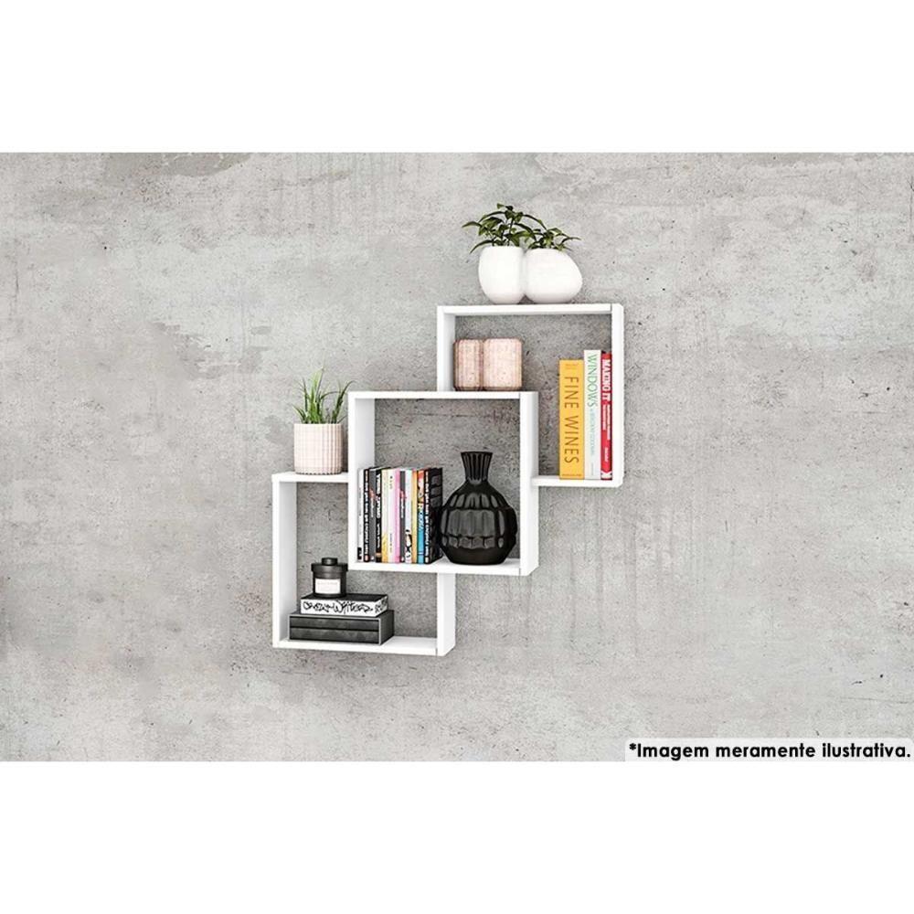 Cubo Decorativo Sala Estar Nicho Am 3080 Branco - Movelbento - 1