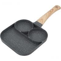 Frigideira Antiaderente 3 Furos P- Ovo, Panqueca, Hambúrguer E Café Da Manhã Multifuncional - 1