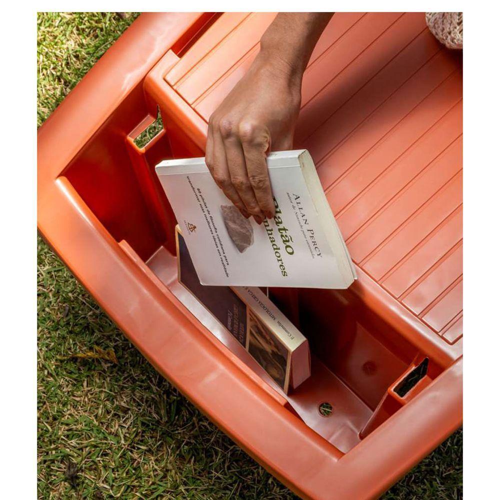 Espreguiçadeira Sole Reclinável Grafite Em Polipropileno Com Proteção Uv Pisani - 3