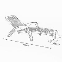 Espreguiçadeira Sole Reclinável Grafite Em Polipropileno Com Proteção Uv Pisani - 7