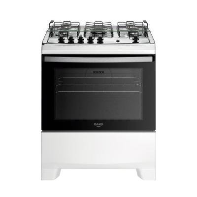 Fogão de Piso 5 Bocas a Gás Dako Supreme Inox Mesa Inox Branco Bivolt