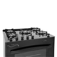 Fogão 5 Bocas Suggar Mesa De Vidro Automático Neo Glass Preto Bivolt
