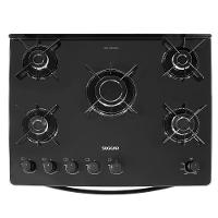 Fogão 5 Bocas Suggar Mesa De Vidro Automático Neo Glass Preto Bivolt - 5