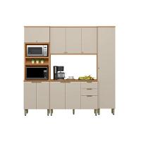 Cozinha Modulada Completa Selene 4 Peças (2aéreos+1paneleiro+1torrequente) Cp09 Jequitiba-off White Fosco - Linea Brasil - 10