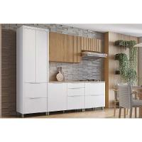 Cozinha Modulada Nesher Marquesa Rainha E 5 Peças (2aéreos+2balcões+1paneleiro) C5p110 Nature-branco-nesher - 1
