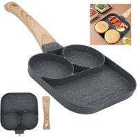 Frigideira 3 Em 1 Antiaderente P- Ovo, Bacon, Hambúrguer, Omelete E Panqueca Multifuncional - 1