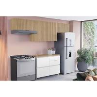 Cozinha Modulada Nesher Rainha 4 Peças (3aéreos+1balcão) C4p159 Nature-branco-nesher - 1