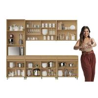 Cozinha Modulada Nesher Simone Mendes Simone Mendes 5 Peças (2aéreos+2balcões+1paneleiro) C5p114 Carvalho-cinza - Nesher - 6