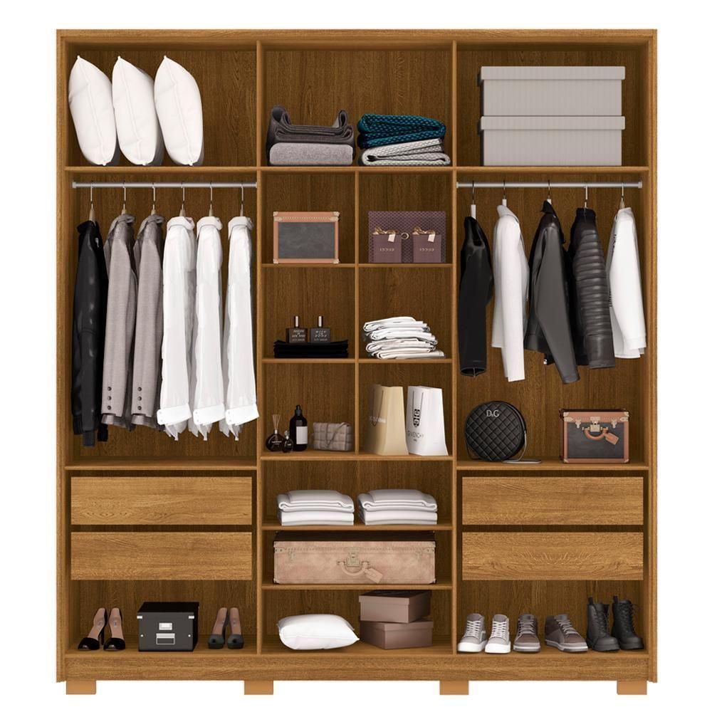 Guarda Roupa Casal 6p 4g Nor 203 Cm 10109 Nature Vlr Nature - 2