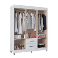 Guarda Roupa Casal Com 6 Portas E 2 Gavetas Atenas Poquema Branco - 5