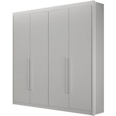 Guarda Roupa Diamante Branco 4 Portas 3 Gavetas Leifer Móveis