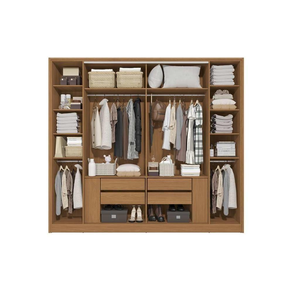 Guarda Roupa Casal 6 Portas E 4 Gavetas T581 Canela - Kappesberg - 5