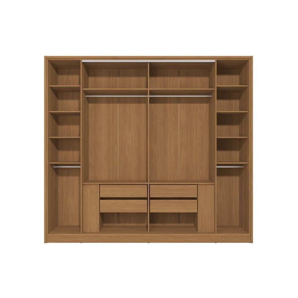 Guarda Roupa Casal 6 Portas E 4 Gavetas T581 Canela - Kappesberg - 6