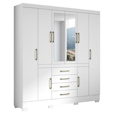 Guarda Roupa Casal 8 Portas 201 Cm Napole Branco Armoveis Branco