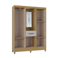 Guarda Roupa Casal Com 5 Portas 1 Gaveta Atlas Poquema Damasco-off White