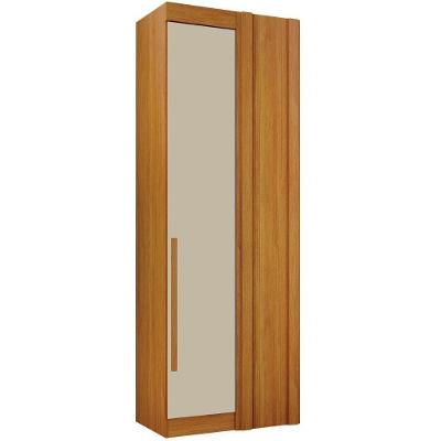 Guarda Roupa Modulado Individual Canto Orion Cinamomo Off White 1 Porta Leifer Móveis