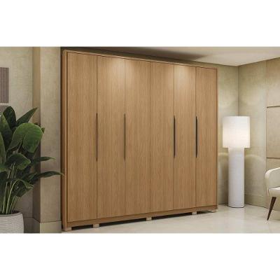 Guarda Roupa Casal 6 Portas E 4 Gavetas C- Pés Cb03t581 Canela - Kappesberg