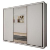 Guarda Roupa Casal Palazzo Com Espelho E Cômoda Seul Neve - Novo Horizonte - 2