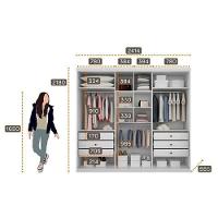 Guarda Roupa Casal Palazzo Com Espelho E Cômoda Seul Neve - Novo Horizonte - 3