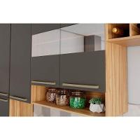 Cozinha Modulada Ronipa Nápoli Prime 5 Peças (2aéreos+1balcão+2paneleiros) C5p04 Amendoa-grafite-ronipa - 3