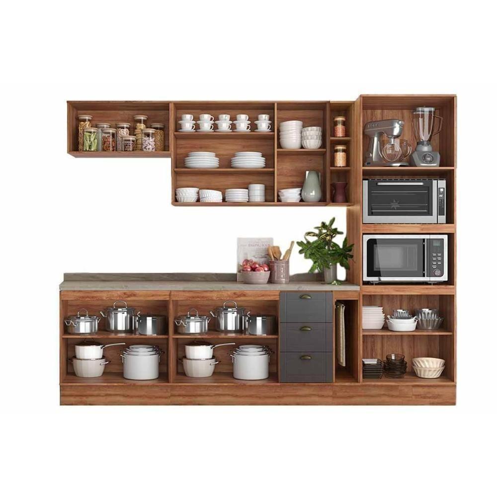 Cozinha Completa Bella 8 Peças (2aéreos+2balcões+1torrequente+3complementos) C8p28 Branco - Carraro - 3