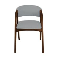 Conjunto Com 8 Cadeiras De Jantar Gabriela Em Madeira E Mdf Mel Linho Cinza - 5