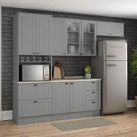 Cozinha Modulada 5 Pecas 272 Cm Ce171 Americana Cinza Calcare Henn Cinza Calcare - 2