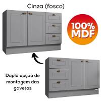 Cozinha Modulada 5 Pecas 272 Cm Ce171 Americana Cinza Calcare Henn Cinza Calcare - 3