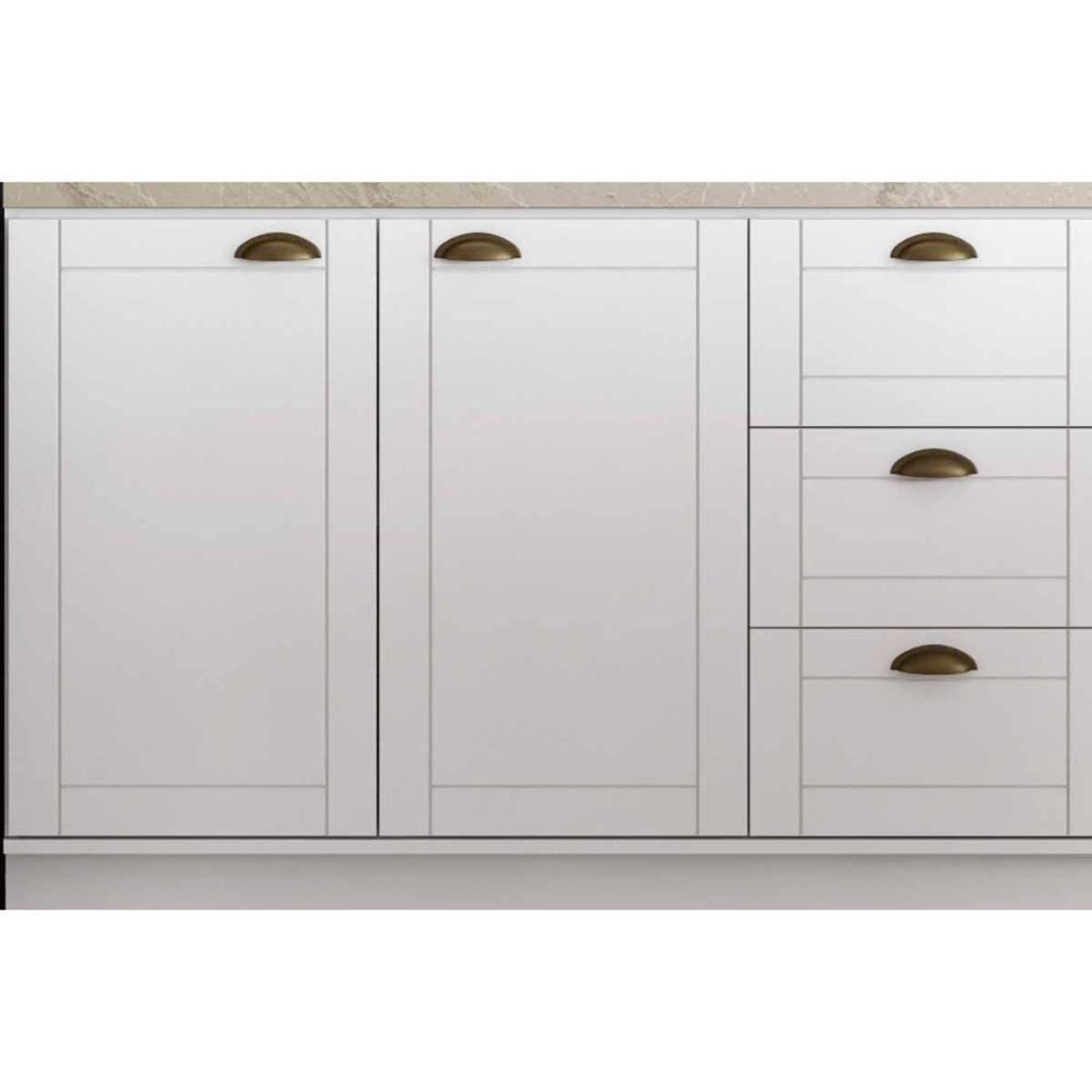 Cozinha Completa Bella 4 Peças (2aéreos+2balcões) C4p206 Branco - Carraro - 4